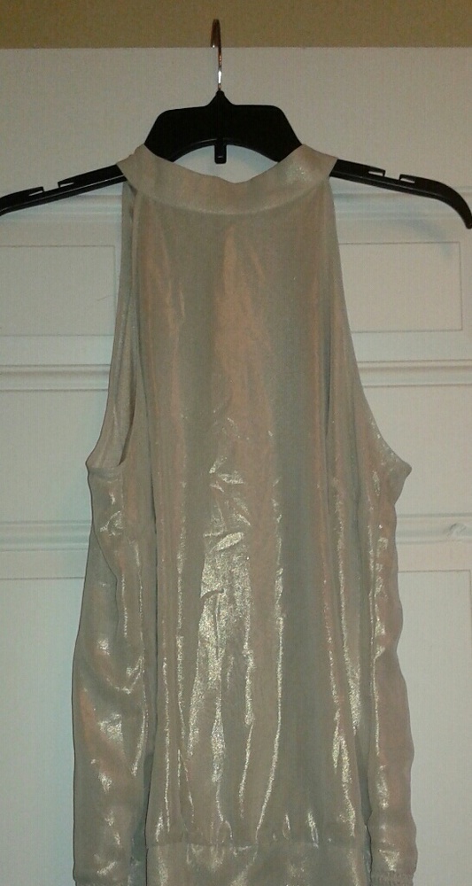 Silver  Halter Top with Gold Shimmer